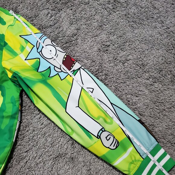 Members Only Rick & Morty Full Zip Green Bomber Jacket - Large - Picture 7 of 9